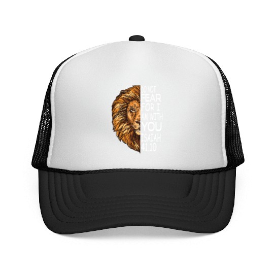 Christian Religious Bible Verse Sayings Lion Fear Trucker Caps