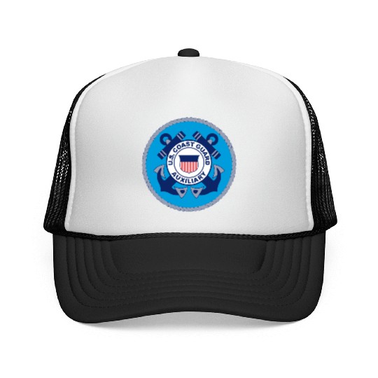 Us Coast Guard Auxiliary Homeland Security Patch Trucker Caps