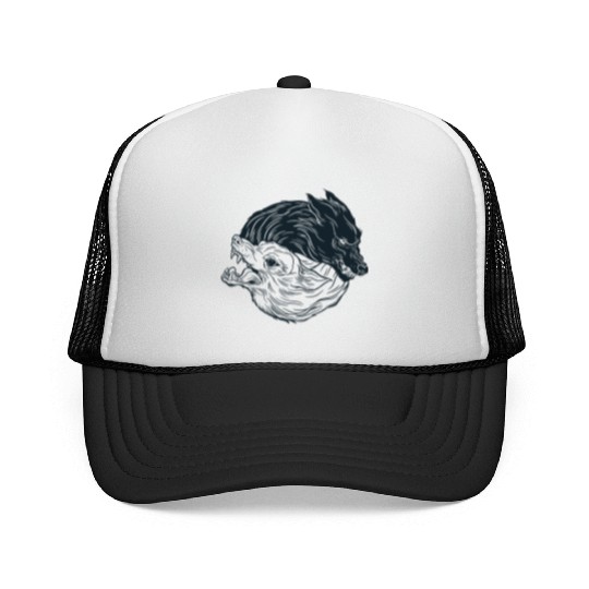 Wolf in moon light Werewolf Wolves Trucker Caps