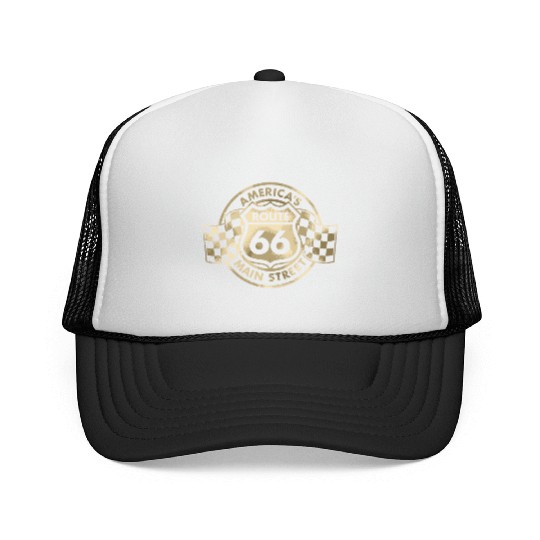 Route 66 America'S Main Street Glam Trucker Caps