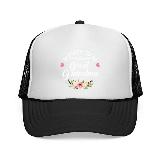 Blessed To Be Called Great Grandma New Grandma bir Trucker Caps