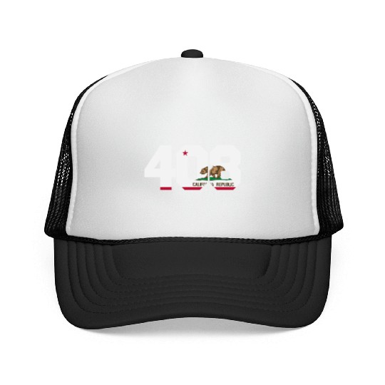Area Code 408 San Jose California Trucker Caps