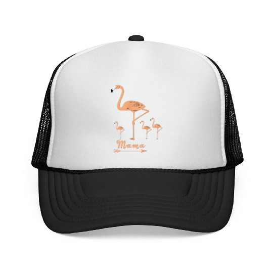 MAMA FLAMINGO BIRD Trucker Caps