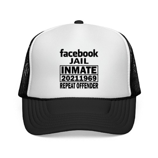Facebook Jail Black Trucker Caps