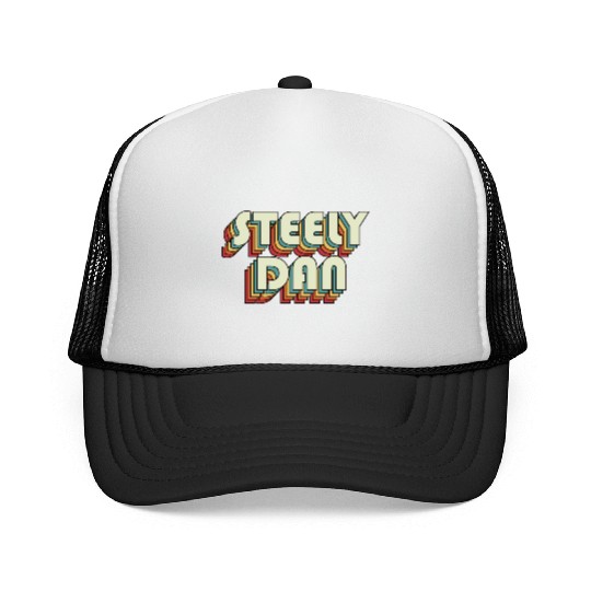 Steely Dan | Unique Retro Faded-Style Typography Trucker Caps
