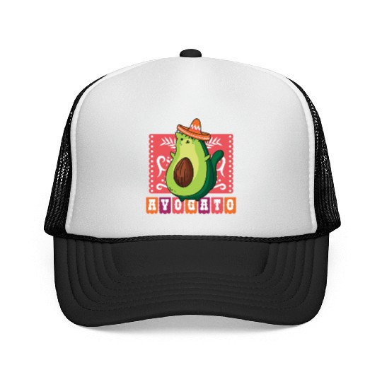 AVOGATO " AVOCADO CAT MEXICAN " Trucker Caps