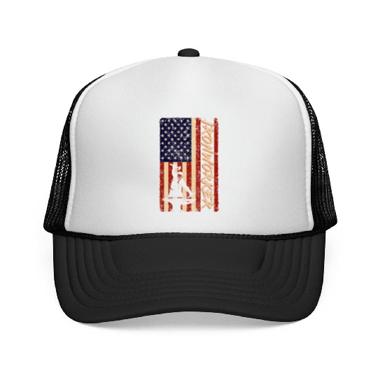 US Flag Ironworker Independence labor Day Trucker Caps