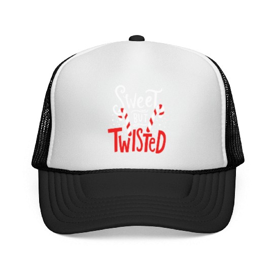 Sweet But Twisted Funny Christmas Candy Lollipop C Trucker Caps