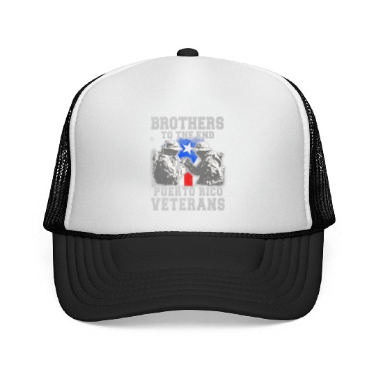 Veteran Gift-Great Brothers To The End Puerto Rico Trucker Caps