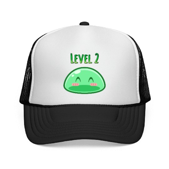 Cute Green Dungeon Slime Monster Weird Anime Trucker Caps