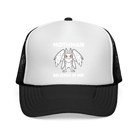 Mothman Believes In Me Trucker Caps