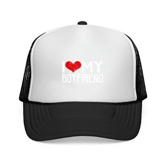 i love my bf Trucker Caps