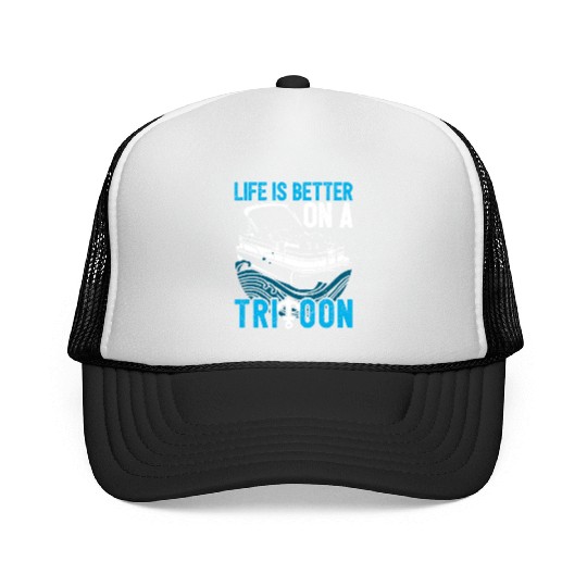 Pontoon First Mate Tri-toon Boat Lovers Idea Gifts Trucker Caps