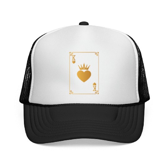 King of Hearts King Queen Couple Halloween Costume Trucker Caps
