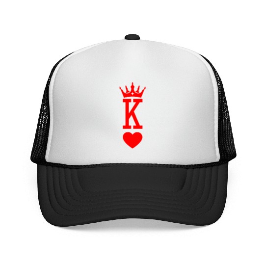 King of Hearts King Queen Couple Halloween Costume Trucker Caps