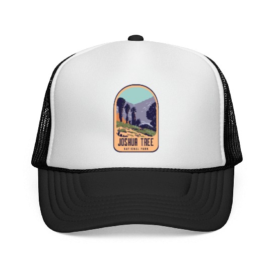 Joshua tree national park retro design Trucker Caps