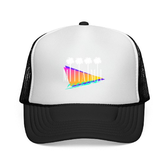 Miami Florida Retro Style Trucker Caps