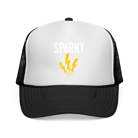 Sparky Electrician Lineman Electricity Electronics Trucker Caps