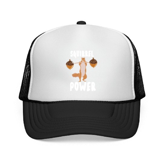 Squirrel Weightlifting Workout Gym Muscles Trucker Caps