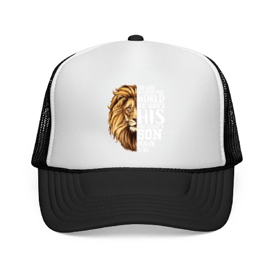 Christian Religious Gifts Men Him Lion Judah Verse Trucker Caps