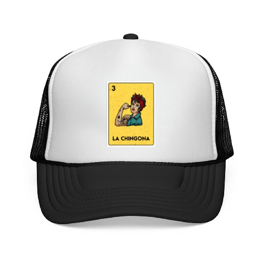 La Chingona Mexican Lottery Bingo Game Card Player Trucker Caps
