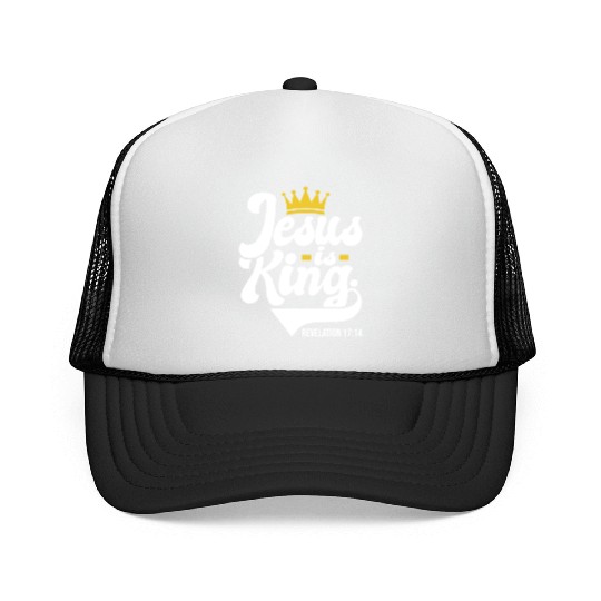 Jesus Is King Revelation 17:14 Christian Trucker Caps