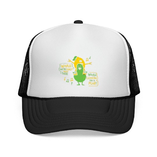 Lemon On A Pear Funny Meme Lemon On A Pear Teacher Trucker Caps