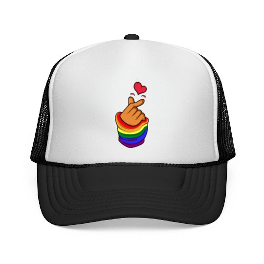 LGBT Korean Heart Transgender Gift Trucker Caps