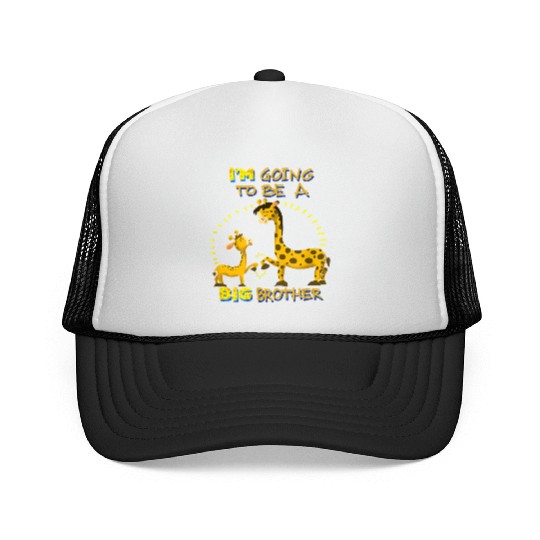 Cute Going To Be A Big Brother Giraffes Funny Gift Trucker Caps