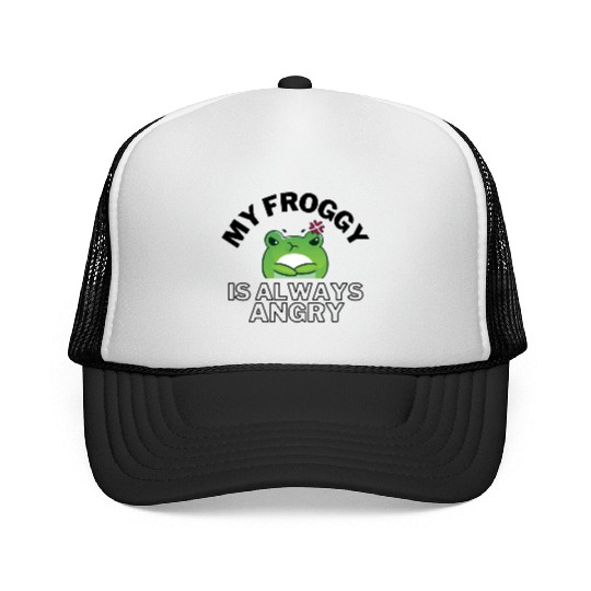 Froggy Frog Is Always Angry Trucker Caps