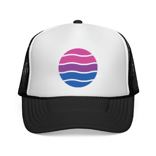 Bisexual Pride Colors LGBT Allly Support Funny Trucker Caps