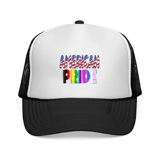 American Pride - LGBTQ+ America Pride Month July 4 Trucker Caps