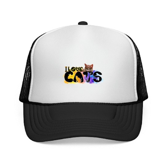 I love Cats Classic Trucker Caps