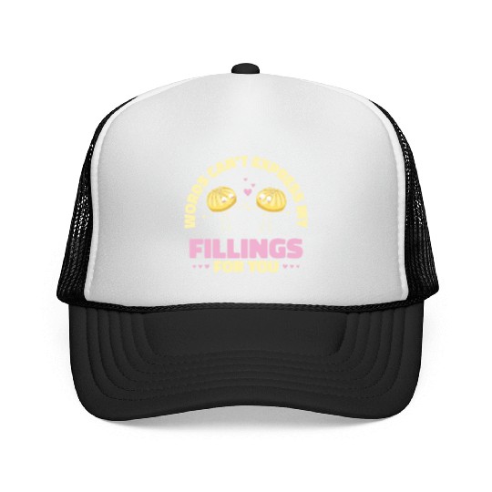 Dim Sums Filling Asian Food Chinese Food Fan Trucker Caps