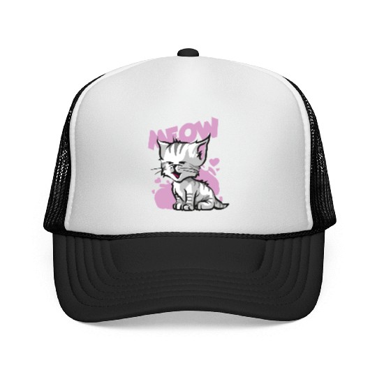 Sweet cute baby cat meow Trucker Caps