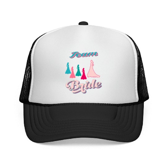 team bride silhouettes bachelorette party Trucker Caps