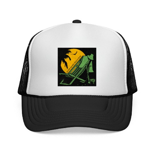 OBX Beach B OBX Sea Green Black Vintage Trucker Caps