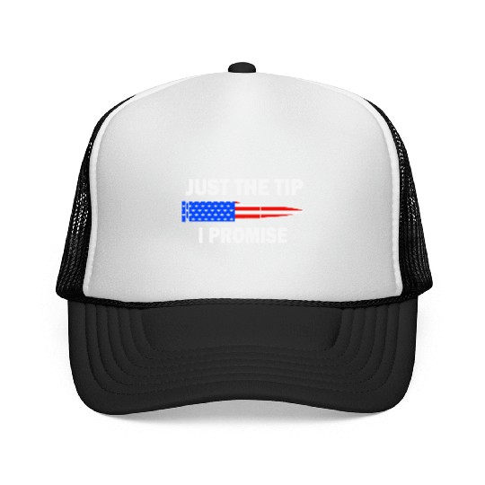 Just the tip I promise. Funny veterans day Trucker Caps