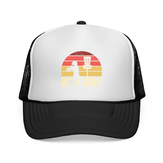 Disc Golf Retro Sunset Trucker Caps