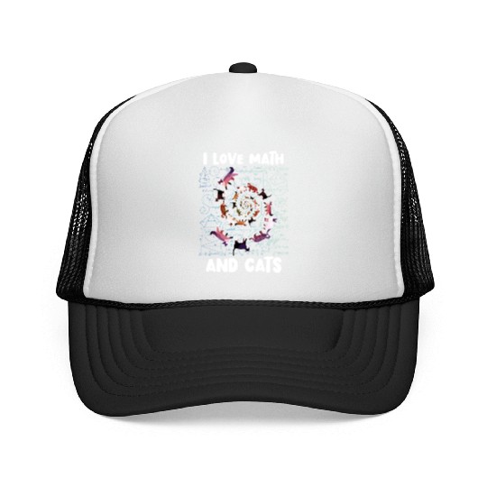 Math Kitty Cat I Love Math And Cats Mathematics Trucker Caps