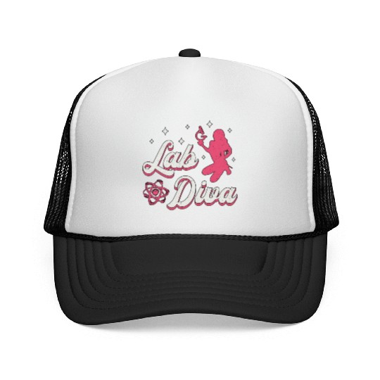 Lab Diva Laboratory Technician Science Lab Tech Trucker Caps