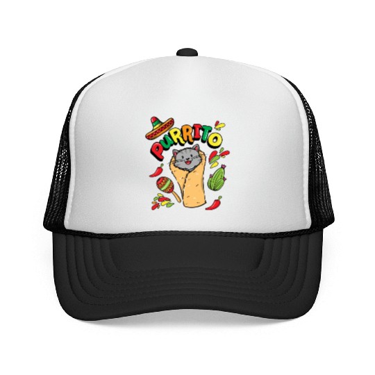 PURRRITO Cat Trucker Caps, Cat Lovers Trucker Caps, Cat Owners