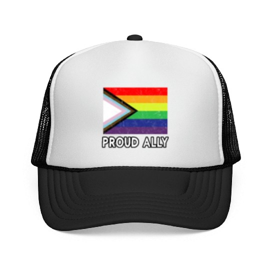 Proud Ally | Pride Month LGBTQ Black Pride Flag Trucker Caps