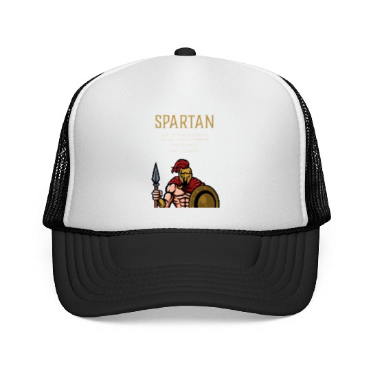 Spartan Soldier Motivation Warrior Training Trucker Caps