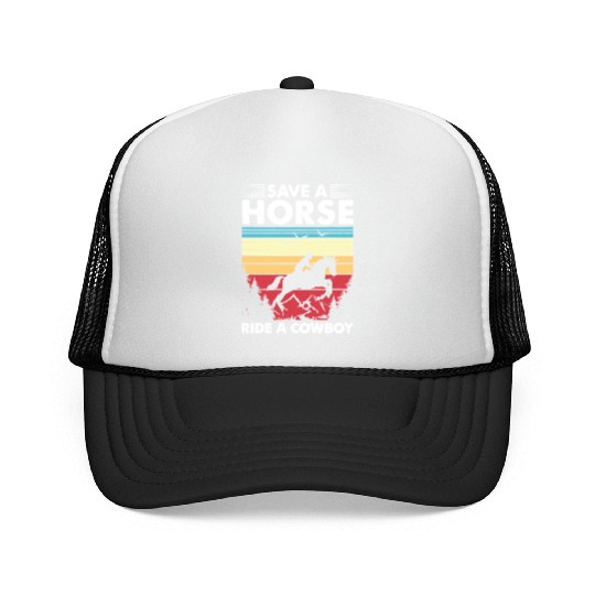 Ride A Cowboy Trucker Caps