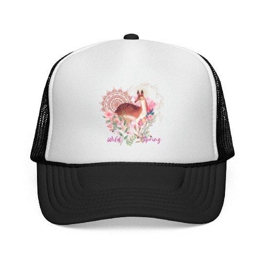 Sweet Deer In Wild Spring - 7 Trucker Caps