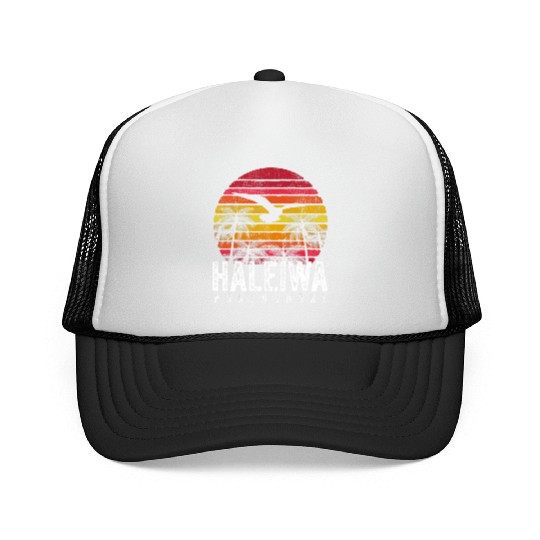 Haleiwa Hawaii HI North Shore Sunset Surf Surfing Trucker Caps
