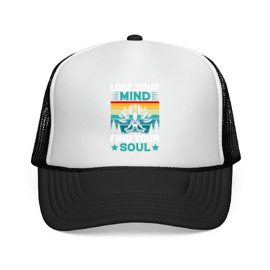 Lose Your Mind, Yoga Vintage, Yoga and Meditation Trucker Caps
