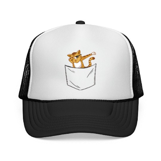 Pocket Cat Trucker Caps
