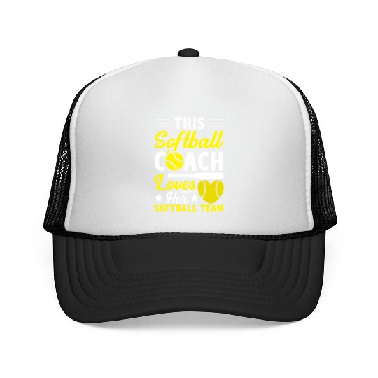 This Softball Coach Loves Her Softball Team Trucker Caps